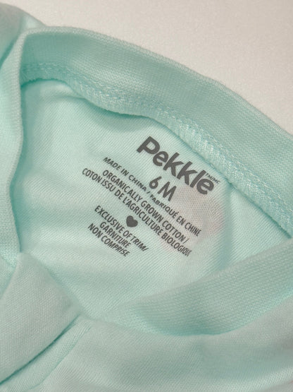 Pekkle Mint Strawberry Footed Sleeper 6M