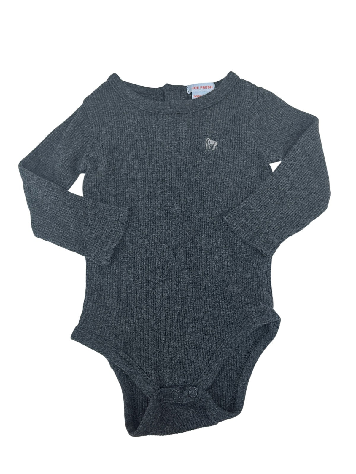 Joe Fresh Gray Waffle Knit Bodysuit 12-18m