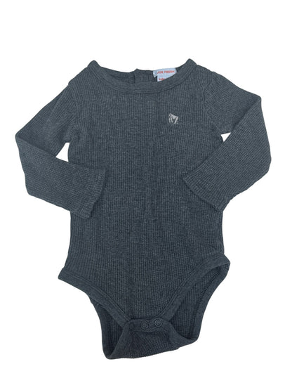 Joe Fresh Gray Waffle Knit Bodysuit 12-18m