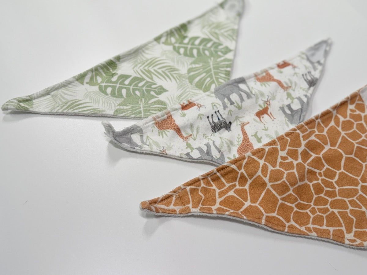 Necessities by Tenderyme Safari Bandana Bibs Set