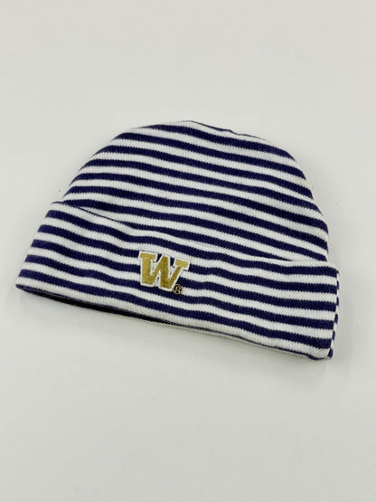 University of Washington Huskies Striped Baby Beanie NB