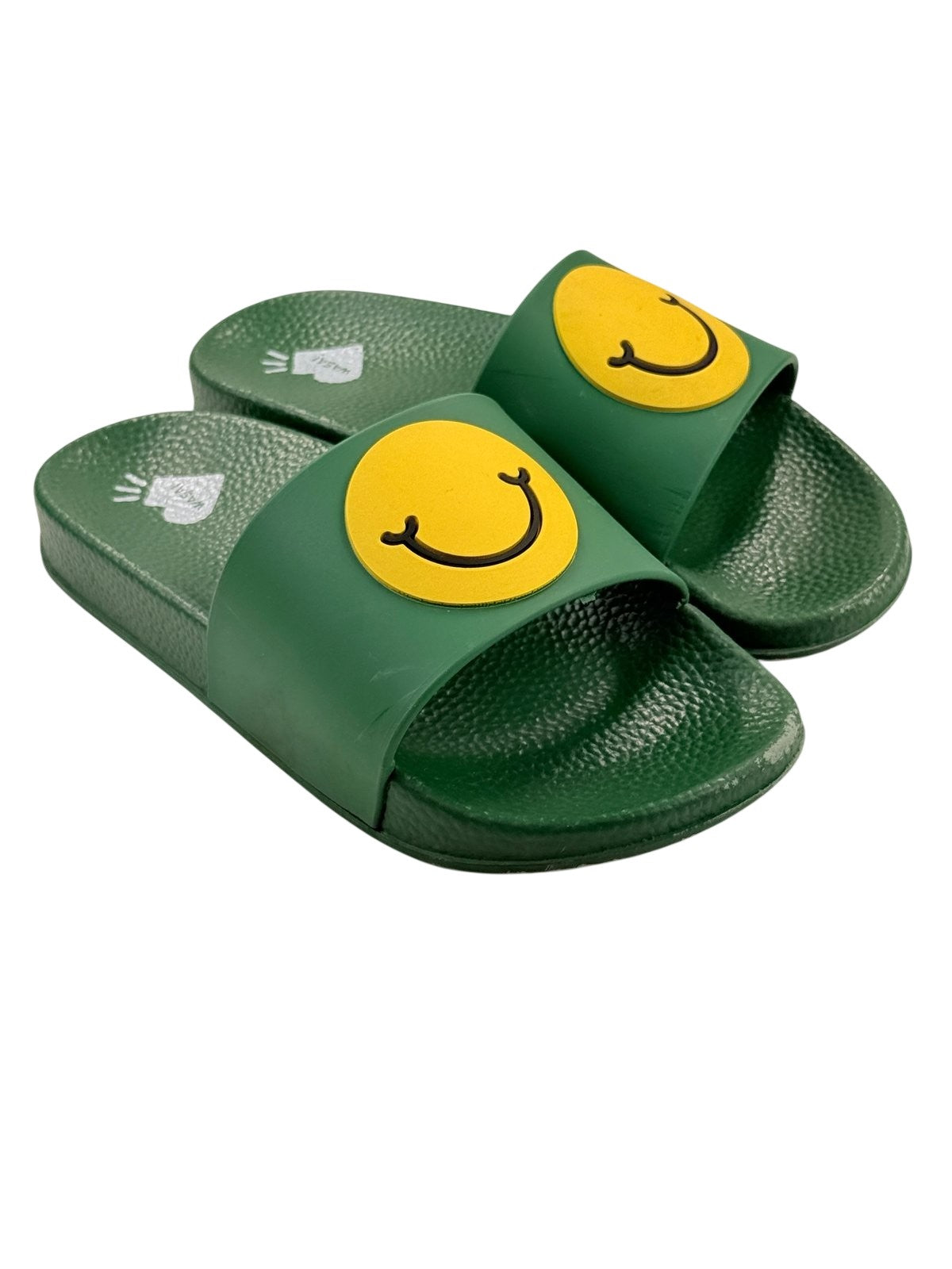 WASAI Green Smiley Face Slide Sandals