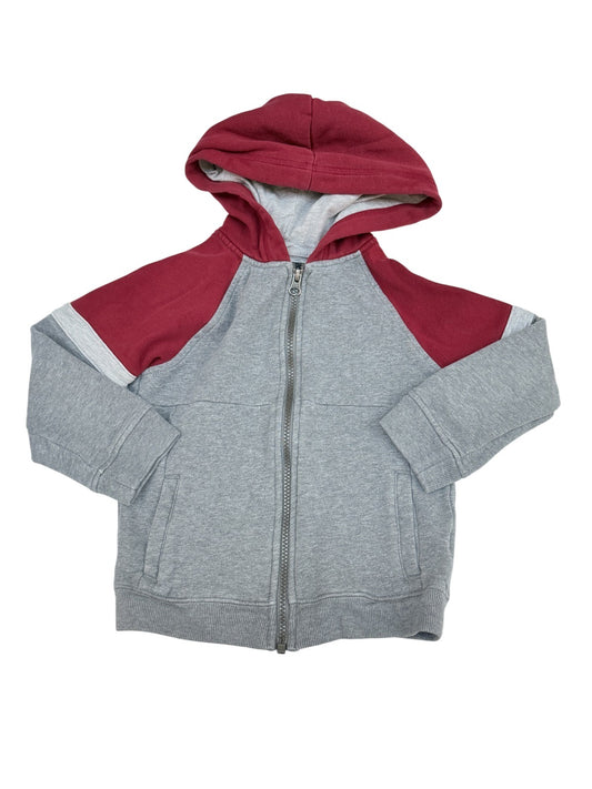 OshKosh B'gosh Gray Red Zip Hoodie 5T