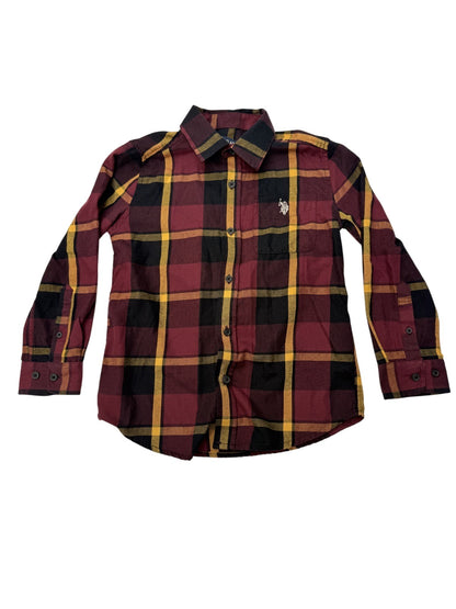 U.S. Polo Assn Plaid Flannel Shirt Size 8