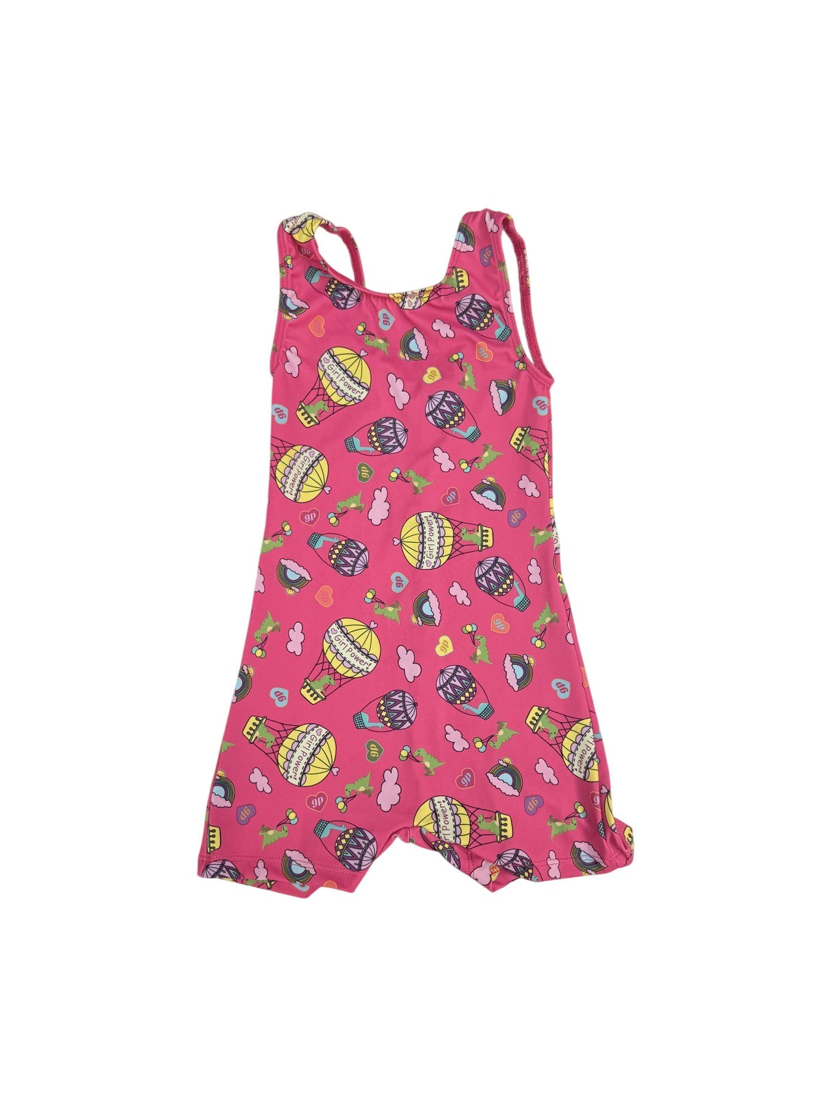 Girl Power Sport Gymnastics Biketard Leotard Size 5 6