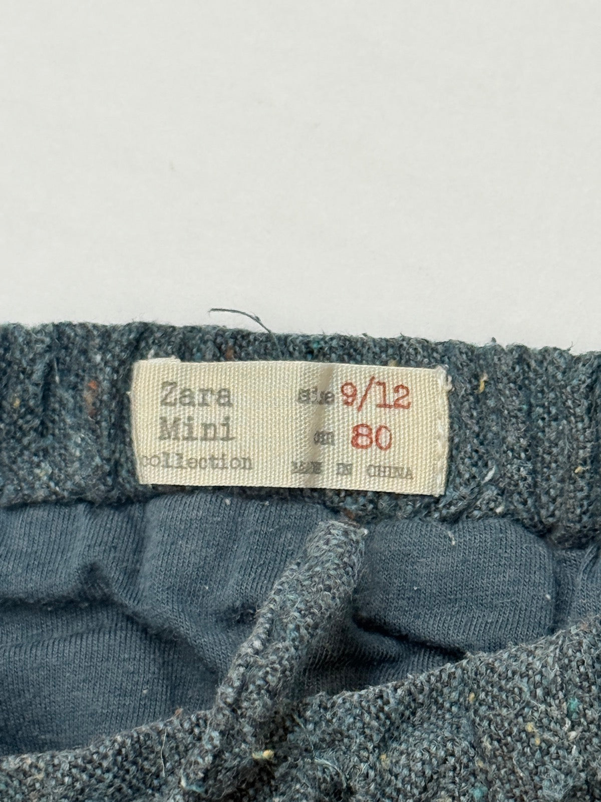 Zara Mini Gray Woven Pants 9/12M