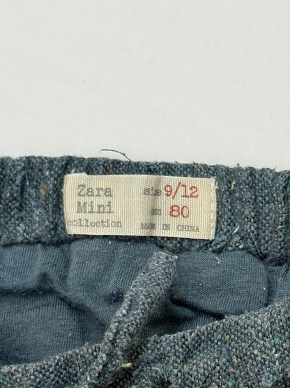Zara Mini Gray Woven Pants 9/12M