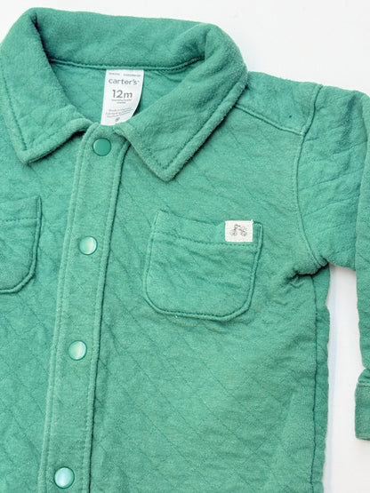 Carter's Green Quilted Shirt 12M
