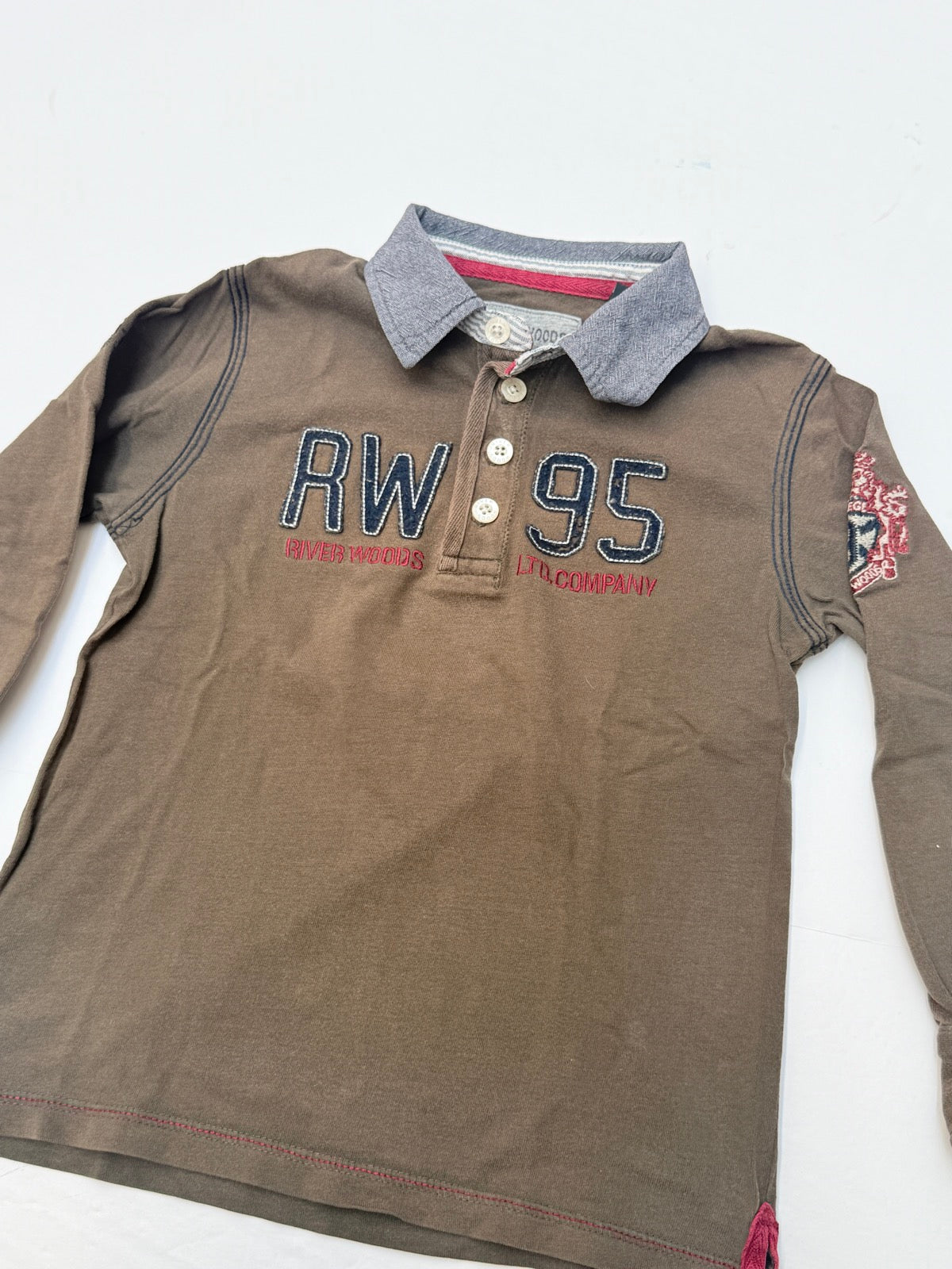 River Woods RW95 Long Sleeve Polo Size 6