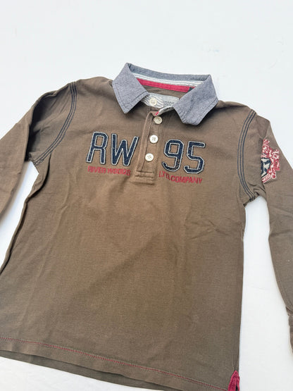 River Woods RW95 Long Sleeve Polo Size 6