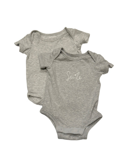 Kirkland Signature Smile Bodysuit 2-Pack 3-6M