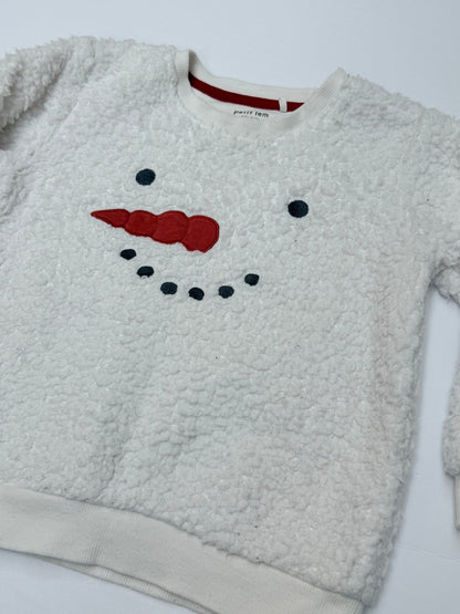 Petit Lem Holiday Snowman Sweatshirt Size 4