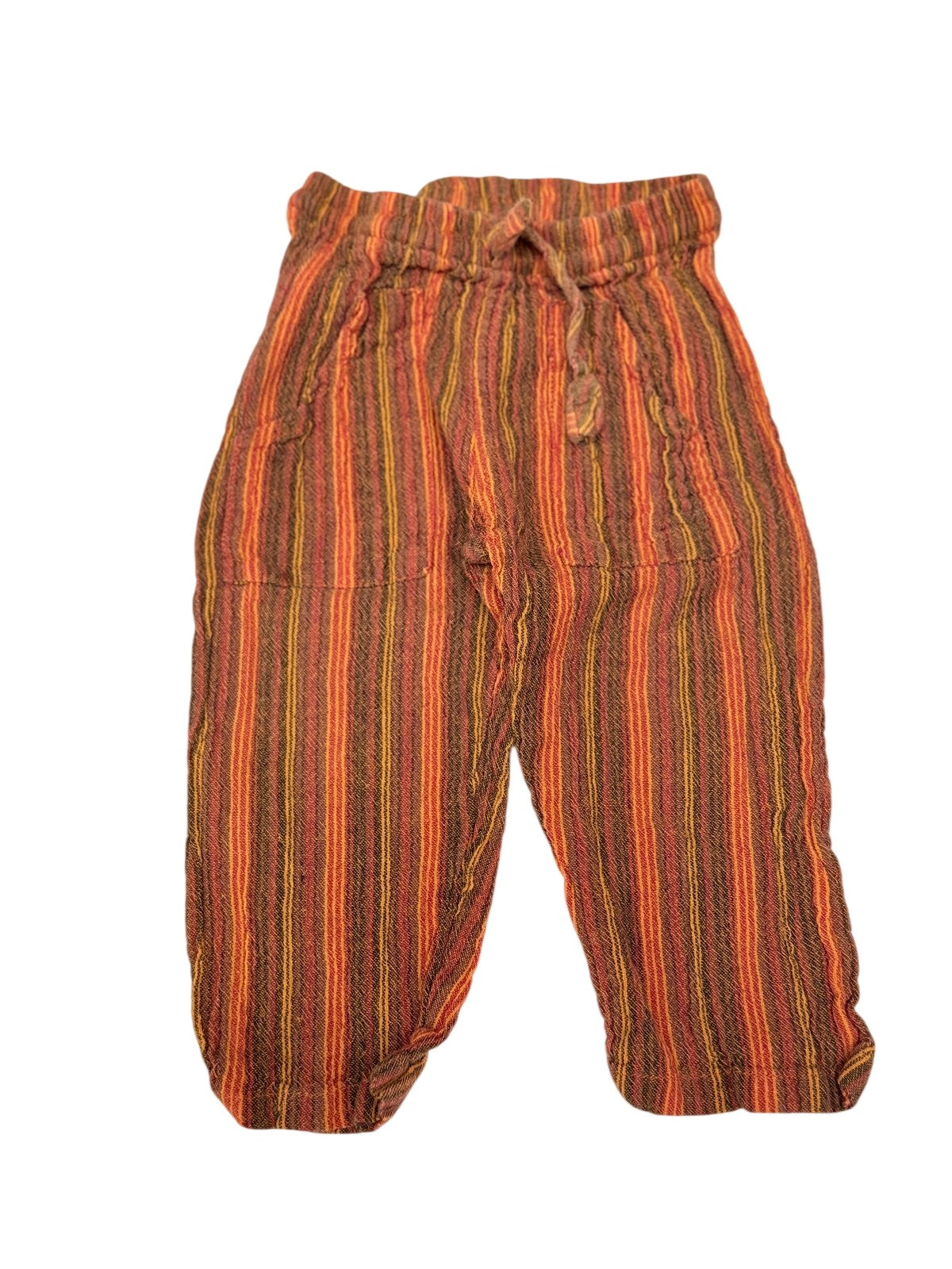 Striped Cotton Drawstring Pants Size 12m