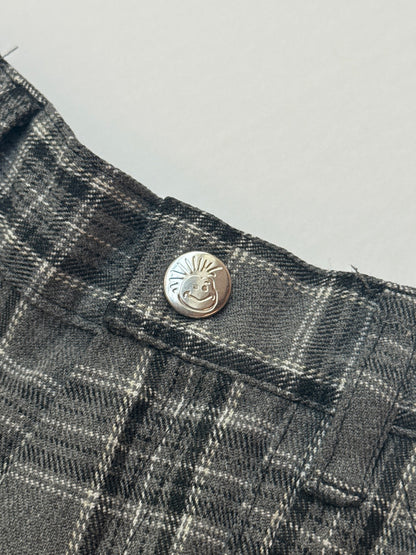 Knuckleheads Gray Plaid Shorts 9-12M