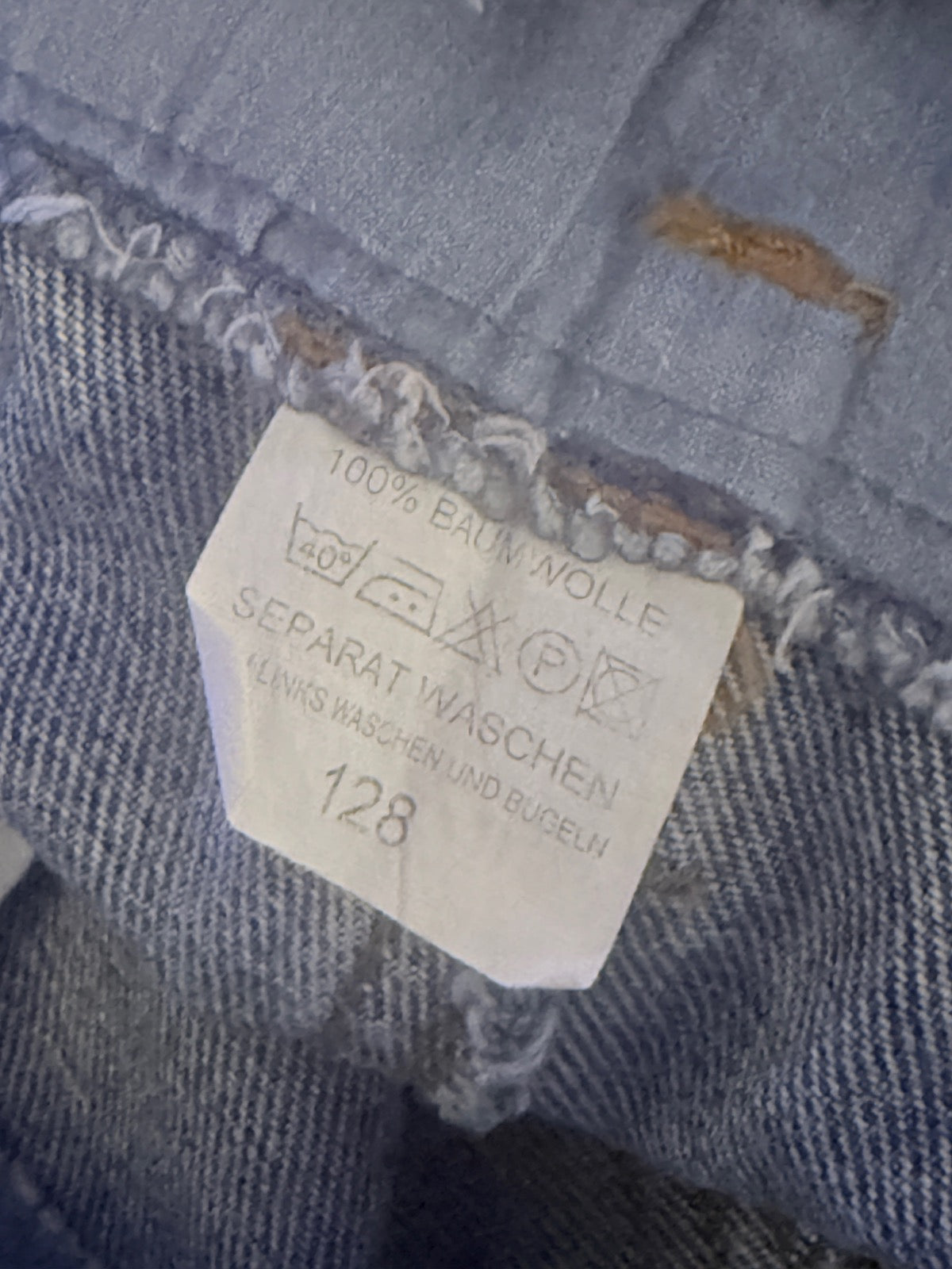 W.A.R.O. Denim Bib Overalls Size 7-8y