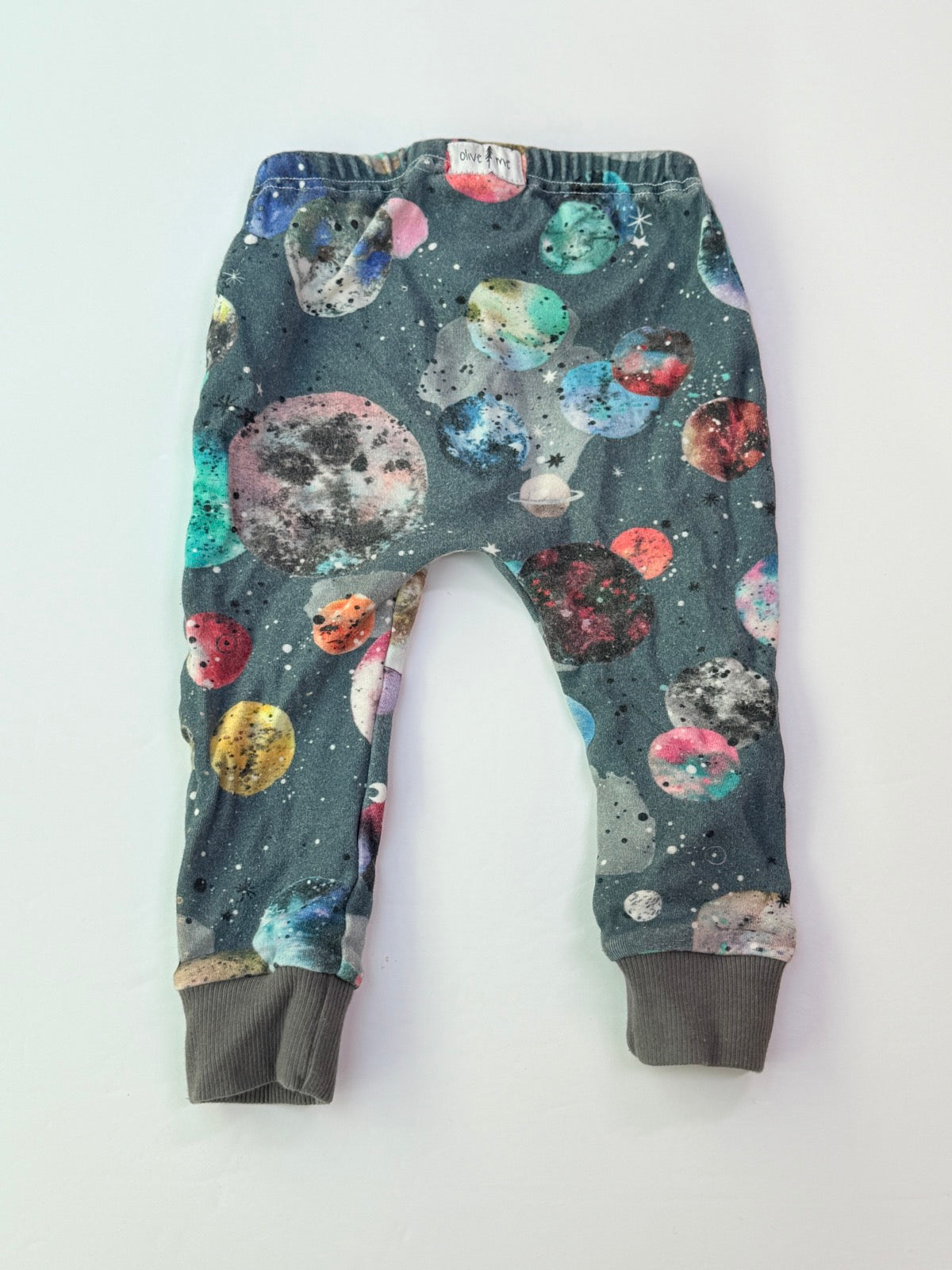 Olive & Me Galaxy Planets Jogger Pants 3-6m