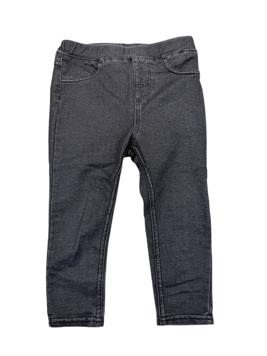 H&M Gray Denim-Look Leggings Size 12-18M