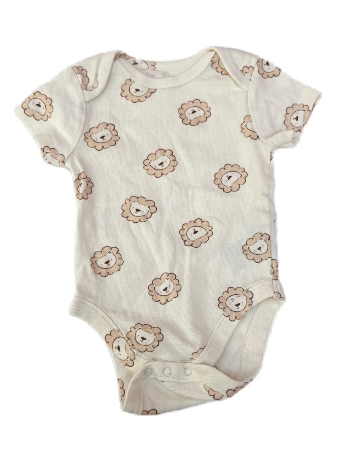 Lion Print Short Sleeve Bodysuit 3-6M
