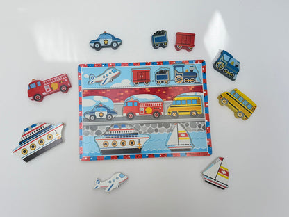 Melissa & Doug Vehicles Chunky Puzzle