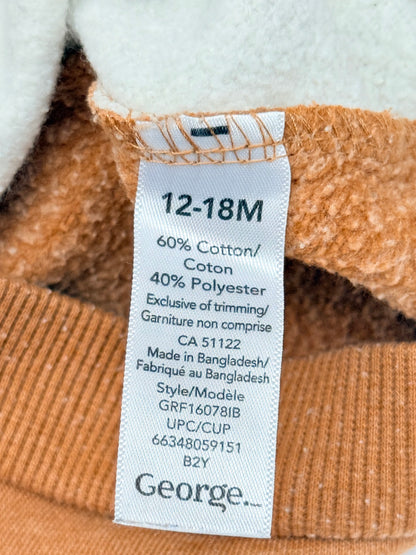 George Bear Face Sweatshirt 12-18M