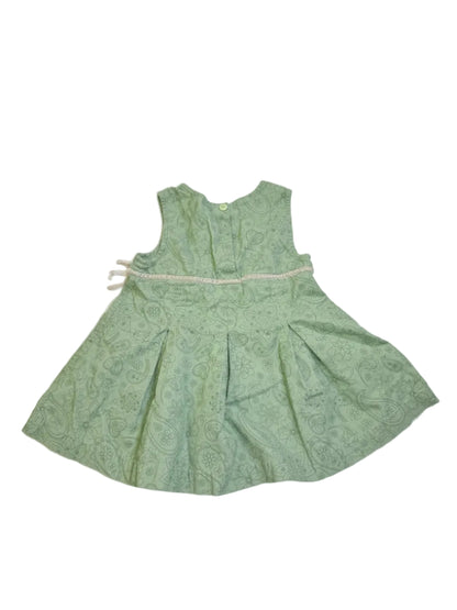Vintage Teddy's Choice Green Paisley Dress 12-18m