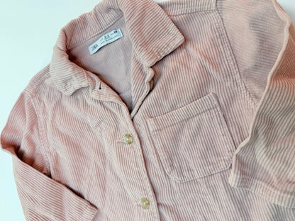 Zara Pink Corduroy Shirt Size 2-3Y