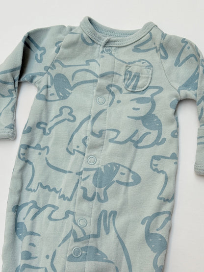 Carter's Dog Print Sleeper Preemie 0M