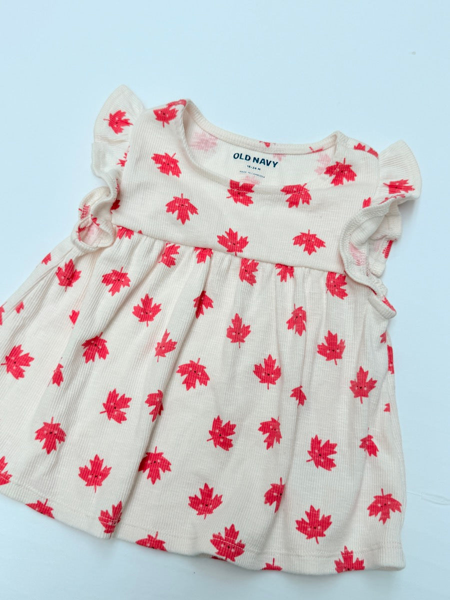 Old Navy Maple Leaf Print Dress 18-24M