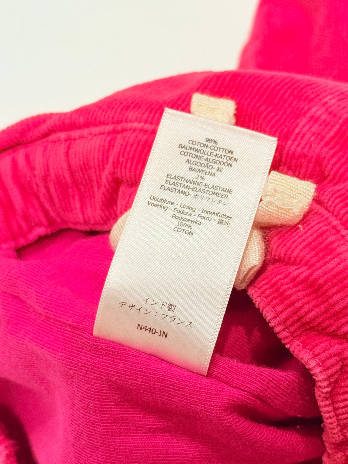 Petit Bateau Pink Corduroy Pants 18m