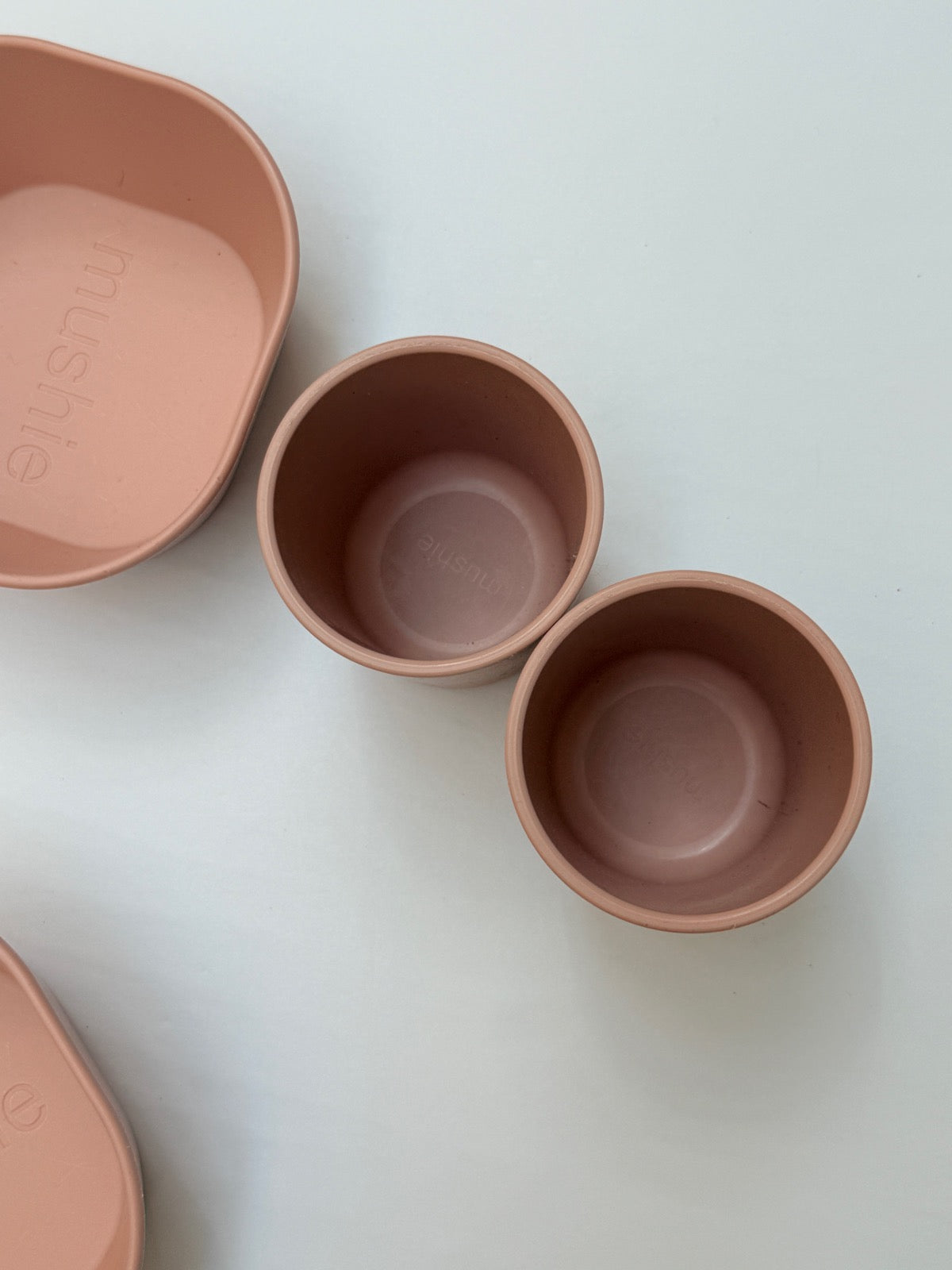 Mushie Silicone Bowls and Cups Set Blush