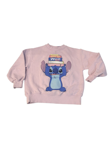 Zara Disney Stitch Pink Sweatshirt Size 9-10Y