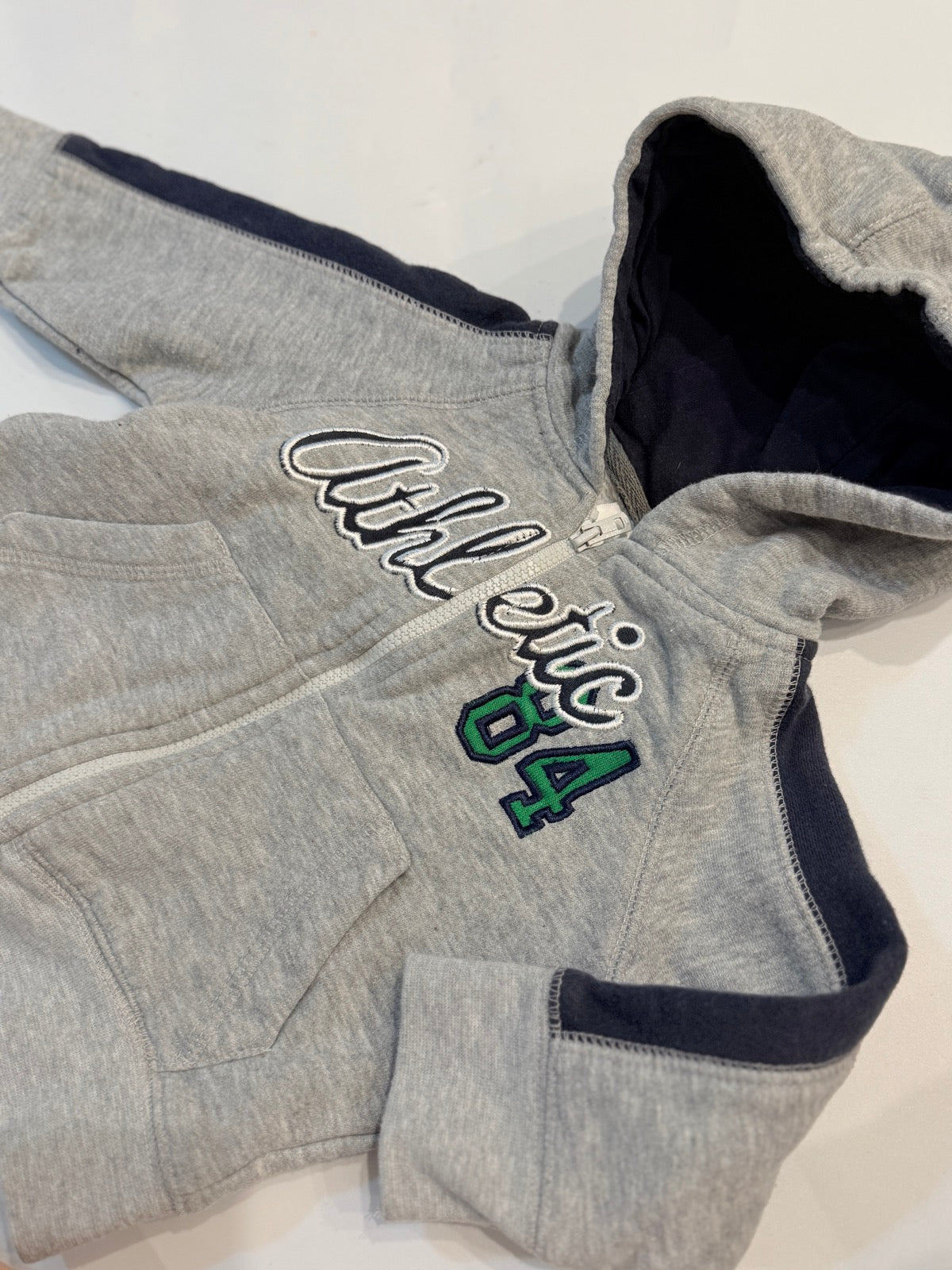 Athletic 84 Gray Zip Hoodie 6M