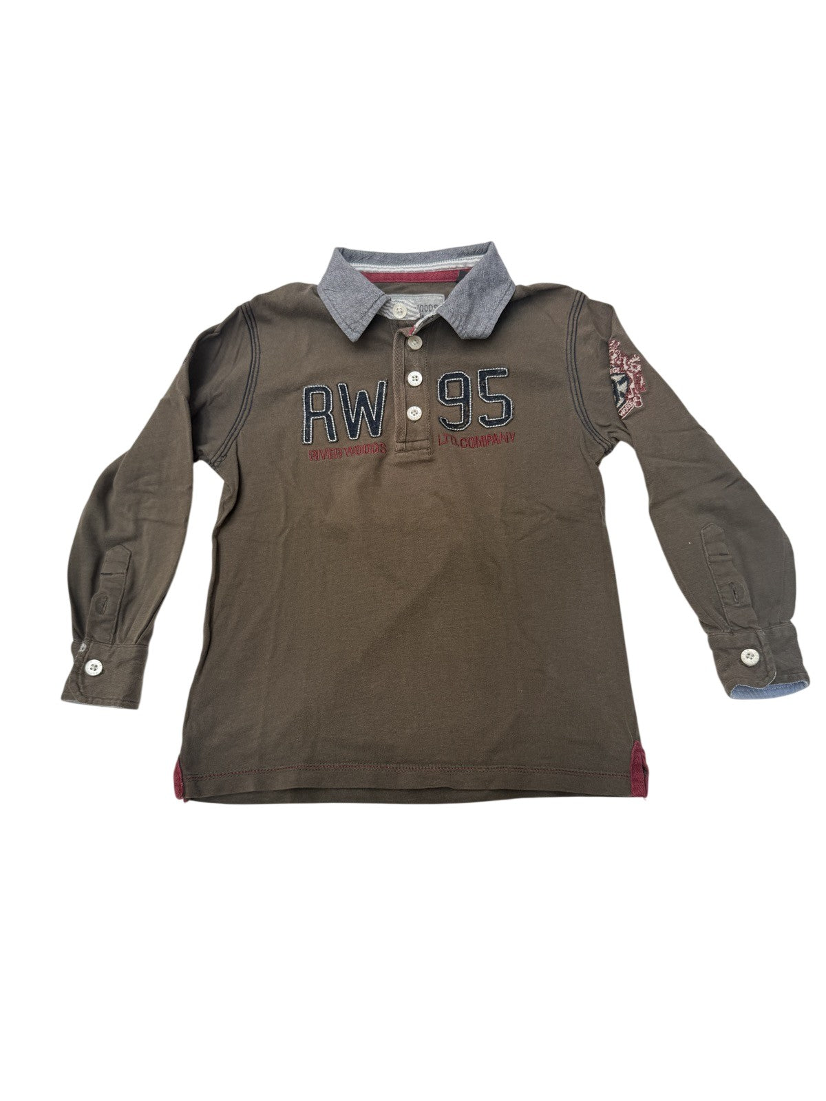 River Woods RW95 Long Sleeve Polo Size 6