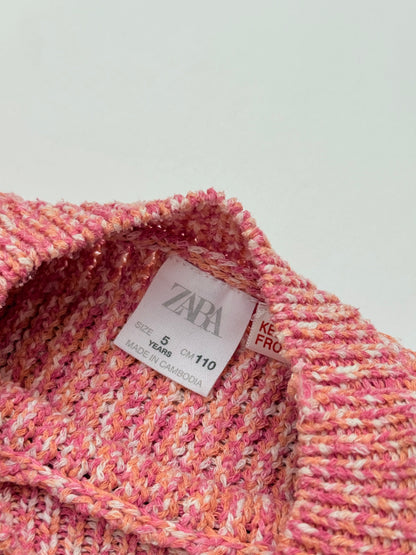Zara Pink Marl Knit Sweater Size 5