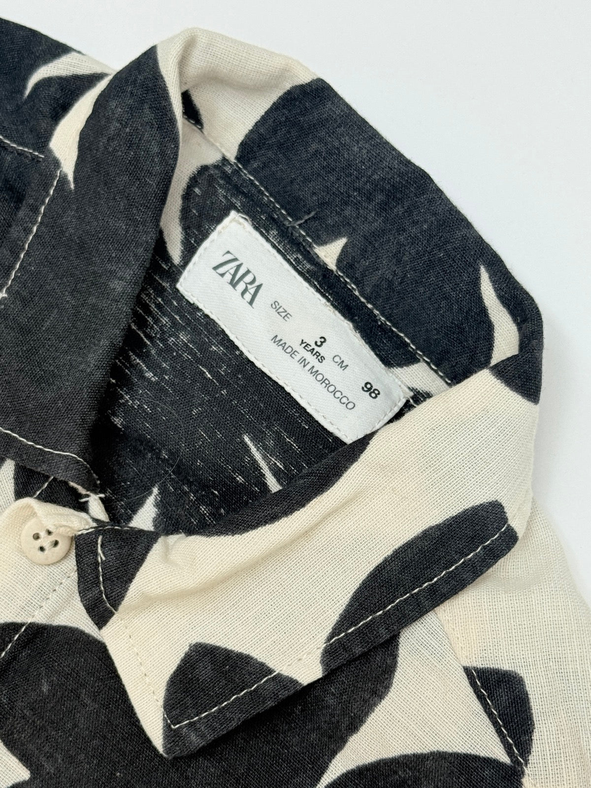 Zara Floral Black White Two-Piece Set 3Y