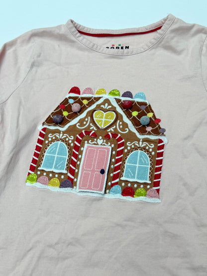 Mini Boden Gingerbread House T-Shirt 6-7Y
