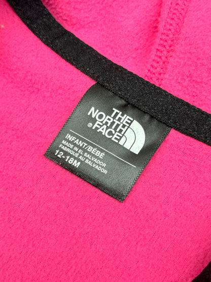 The North Face Pink Fleece Zip Hoodie 12-18M