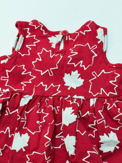 George Baby Maple Leaf Print Dress 3-6M