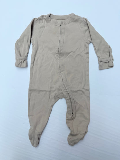 Old Navy Beige Zip Footed Sleeper 3-6M