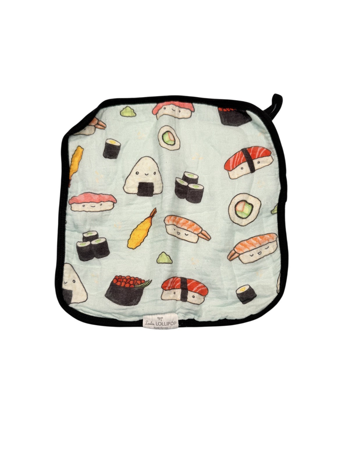 Loulou Lollipop Sushi Print Baby Washcloth