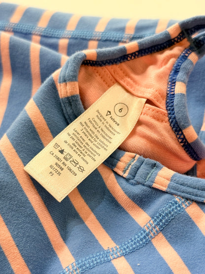 Ivivva Blue Pink Striped Tank Top Size 6