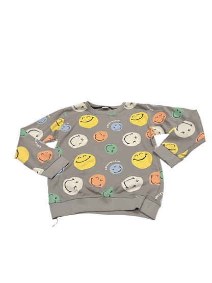 SmileyWorld Gray Smiley Face Sweatshirt Size 8Y