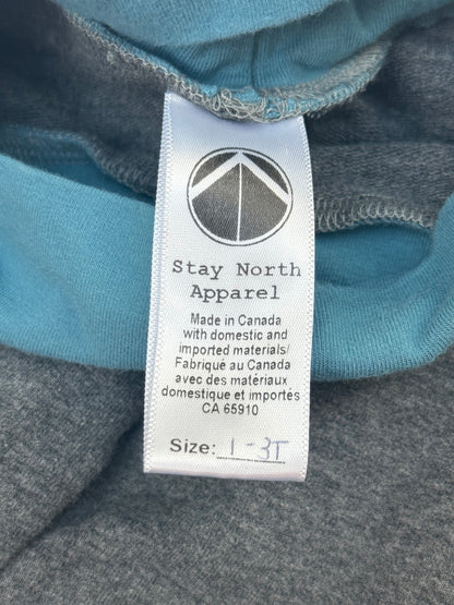Stay North Apparel Grey Teal Joggers 1-3T