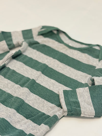 Carter's Green Gray Stripe Bodysuit 6m