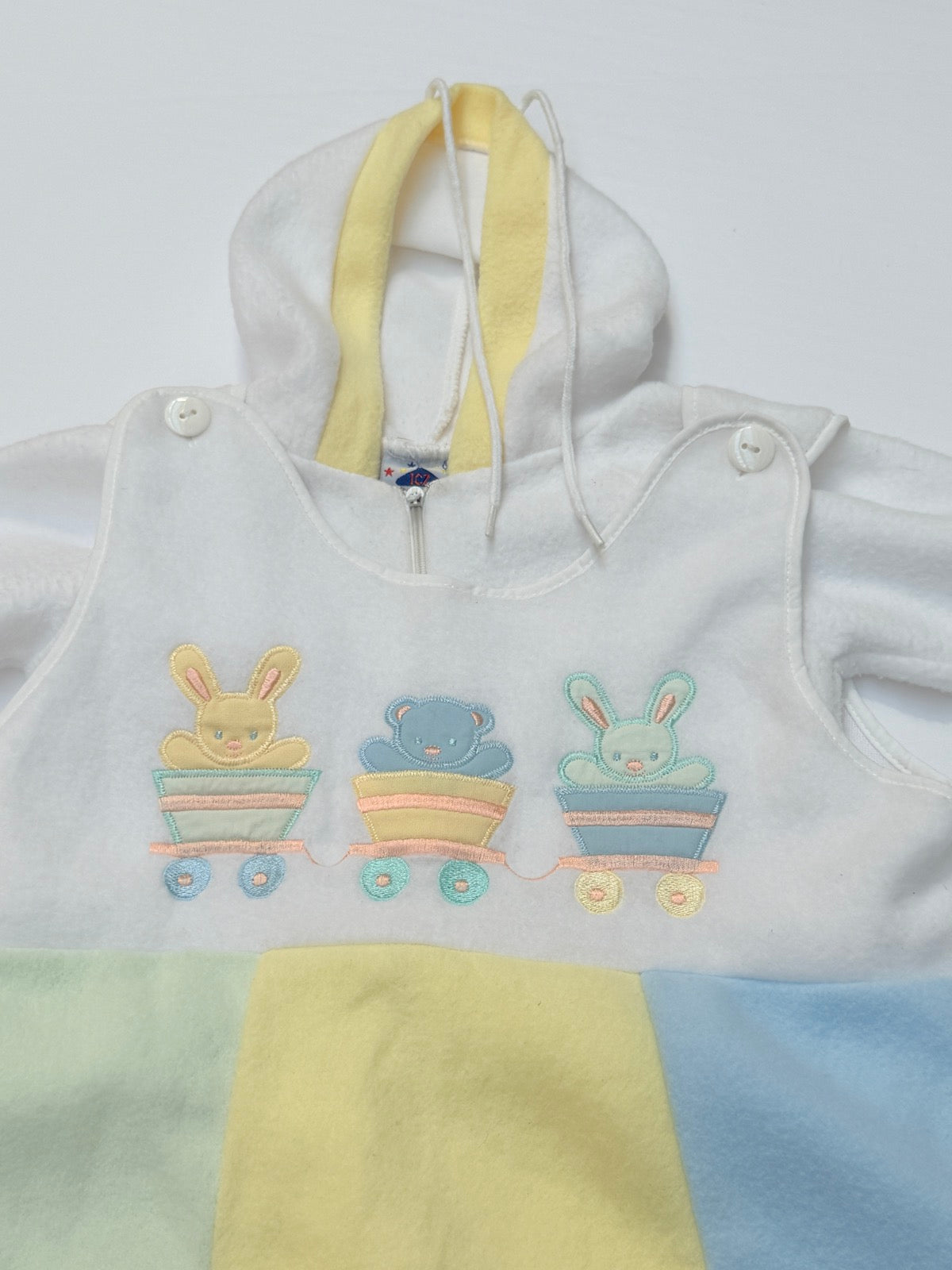 Vintage - ICZ Bunny Bear Train Fleece Sleep Sack 0-12M