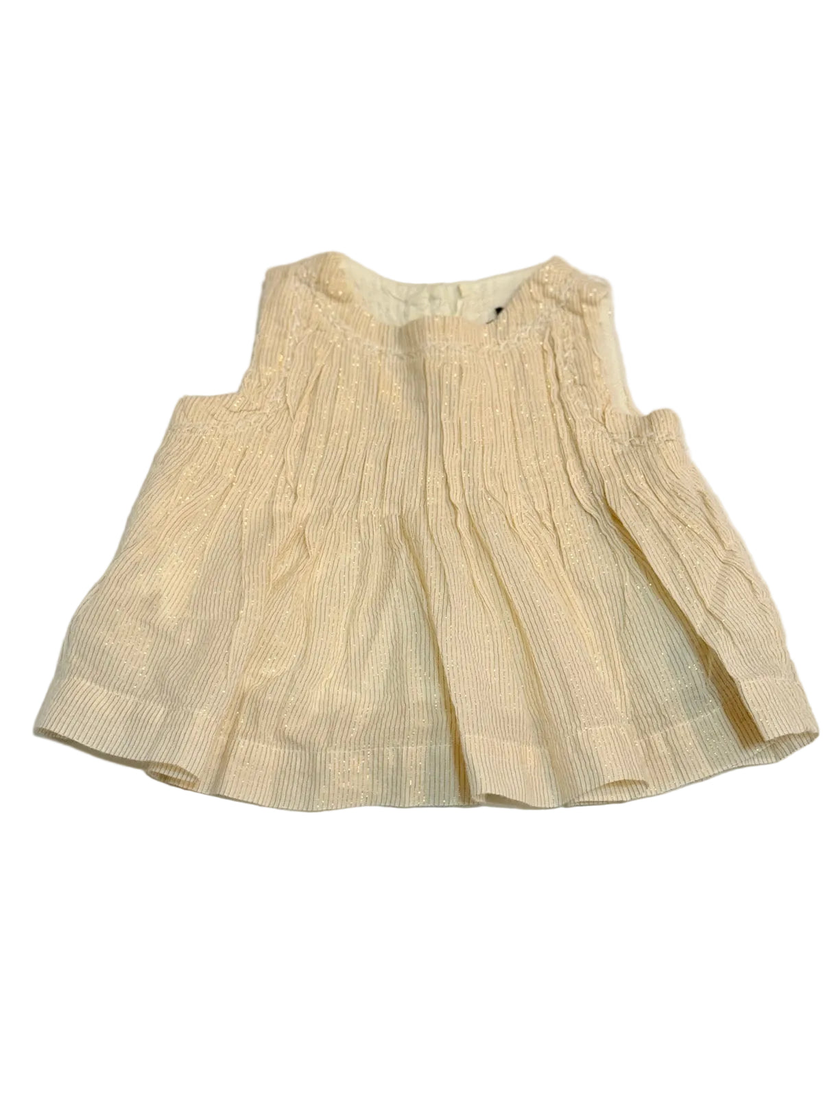 Baby Gap Cream Sparkle Sleeveless Top 3-6m