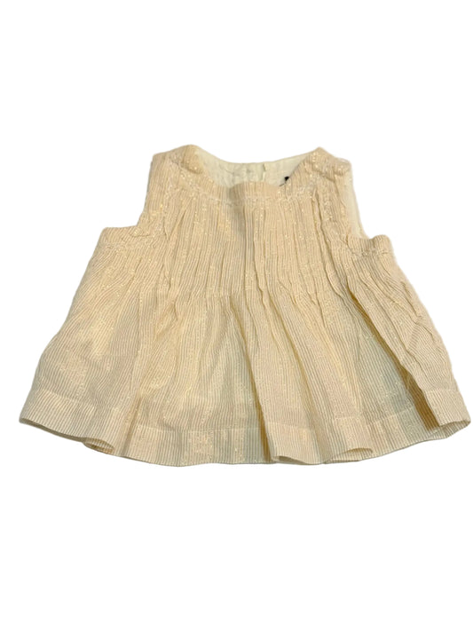 Baby Gap Cream Sparkle Sleeveless Top 3-6m