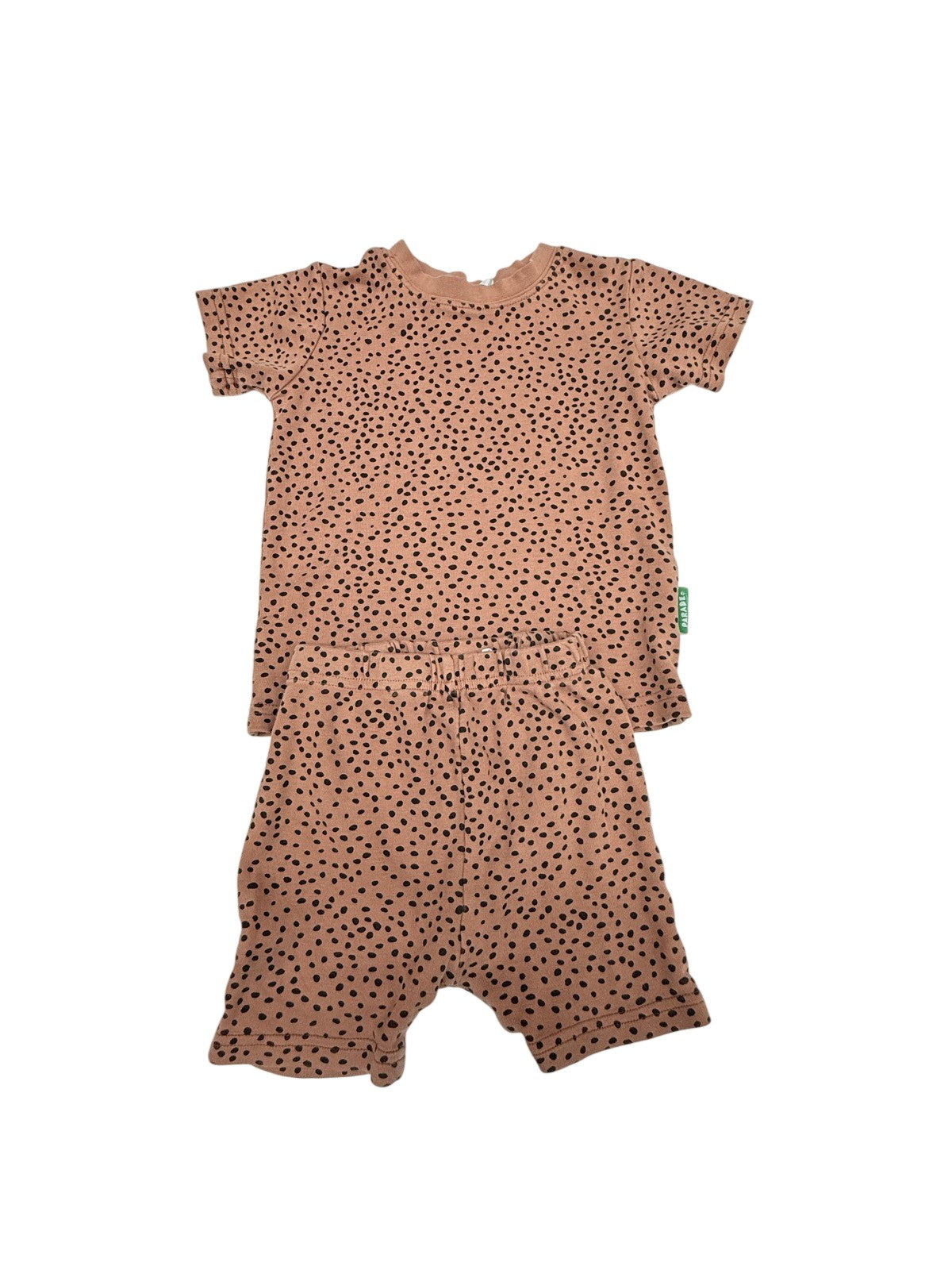 Parade Organics Cheetah Print Shorts Set 18-24M