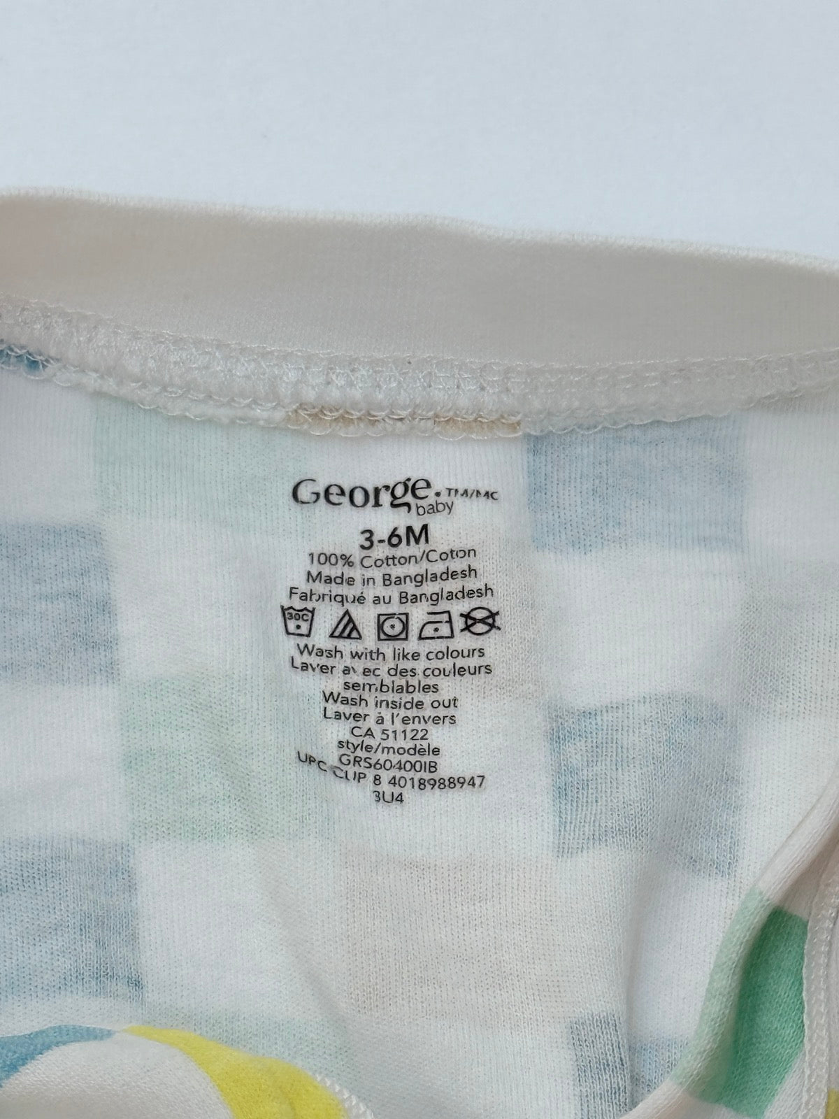 George Baby Checkered Footed Sleeper 3-6M