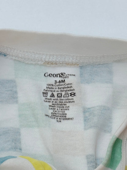 George Baby Checkered Footed Sleeper 3-6M